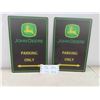 Image 1 : 2 Metal John Deere Signs 8'' x 12'' 