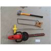 Image 1 : Electric Hedge Hog, Axe, Sprinkler, Butcher  Saw 