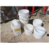 Image 2 : 8 Plastic Pails , 5 Lids, Tomato Cages, 
