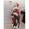 Image 3 : TPI Santa with Reindeer Blow Mold Approx 40'' 