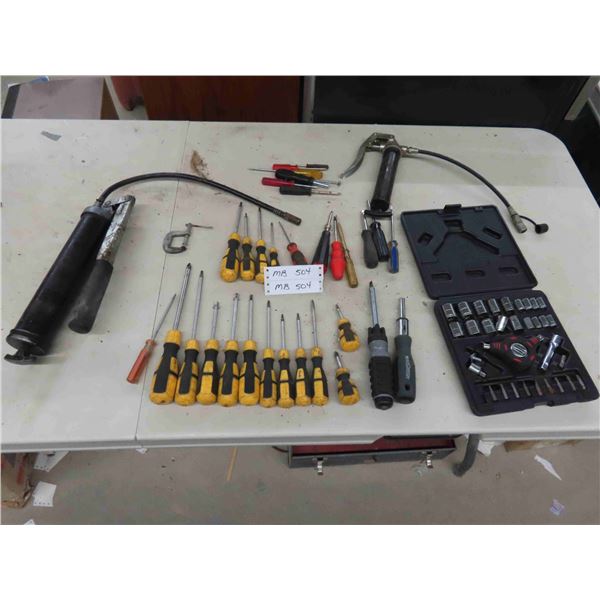 Jobmate Sockets, Driver Bits, Screwdrivers, Grease