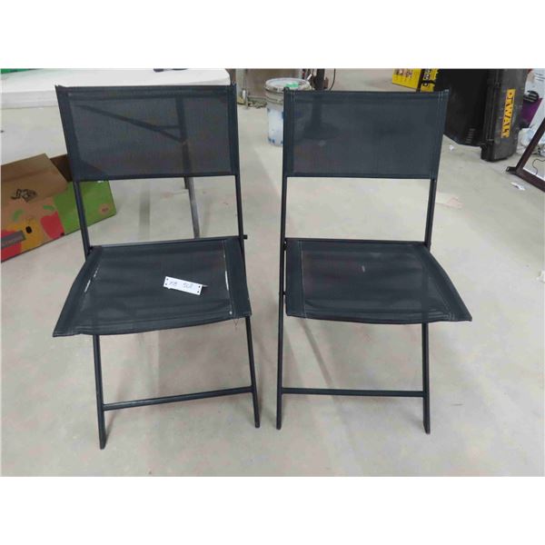 2 Fold Up Mesh Chairs 