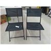 Image 1 : 2 Fold Up Mesh Chairs 