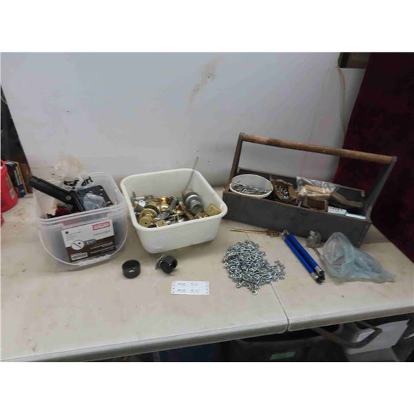 Hardware & Fasteners: Door Knobs, Hinges, Chain, 