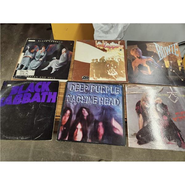 6 Vintage Records: Black Sabbath, Led Zeppelin, 