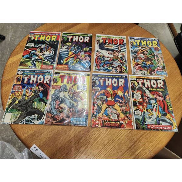 8 Vintage Thor Comics In High Grade Condition 218