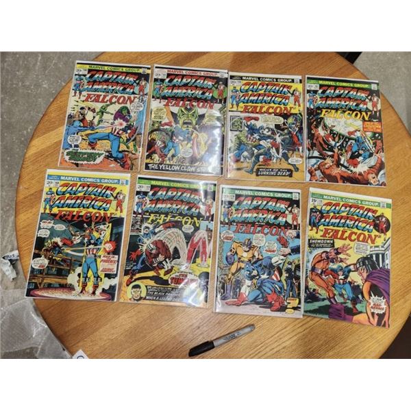 8 Vintage Captain America Comics (All in High Grade Cond