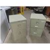 Image 1 : (2) 2 Drawer Metal Filing Cabinets (Both with
