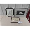 Image 1 : 3 Framed Photos/Sketches 