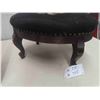 Image 3 : Wood Plant Stand, Petit Point Ottoman 