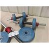 Image 3 : Barbell, 2 Dumbells, (3) 5lbs Plates, (4) 2.5lbs