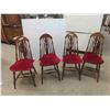 Image 1 : 4 Antique Oak Dining Room/Kitchen Chairs
