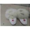Image 2 : Beaded Leather Slippers & Gauntlets, Fur Hat &