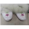 Image 3 : Beaded Leather Slippers & Gauntlets, Fur Hat &