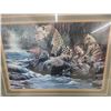 Image 2 : Framed Print Leopards 43 1/2'' x 33 1/2'' Name