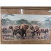 Image 2 : Framed Print Elephants 43 1/2'' x 33 1/2'' 