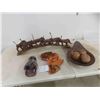 Image 1 : Warthog Display 32'' Long , Copper Safari Clock,
