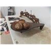 Image 8 : Warthog Display 32'' Long , Copper Safari Clock,