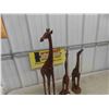 Image 2 : 3 Wood Carved Giraffe Ornaments , Tallest is 30" 