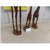 Image 4 : 3 Wood Carved Giraffe Ornaments , Tallest is 30" 