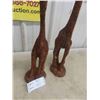 Image 7 : 3 Wood Carved Giraffe Ornaments , Tallest is 30" 