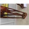 Image 8 : 3 Wood Carved Giraffe Ornaments , Tallest is 30" 