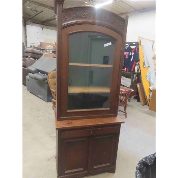 2pce Step back  China Cabinet 72"x32"x21"