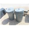 Image 1 : 2 Metal Garbage Cans with Lids 