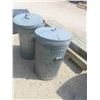 Image 2 : 2 Metal Garbage Cans with Lids 