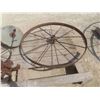 Image 2 : 2 Steel Wheels, Wood Step Ladder, Wet Stone