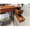 Image 4 : Singer Sewing Machine with Cabinet & Stool 