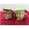 Image 2 : 7 Mini Toby Jugs 1 1/2 - 2 1/2 '' Tall 