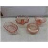 Image 3 : 12pcs Pink Depression Glass : Footed Candy Dish, 