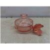 Image 7 : 12pcs Pink Depression Glass : Footed Candy Dish, 