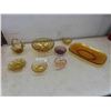 Image 1 : Hazel Atlas, Federal Amber Glass, Serving Bowl, Platter, 