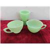 Image 3 : 6pcs Jadite Saucers , Cups + 6 Spice Shaker Jars in 