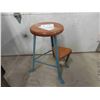 Image 1 : Vintage Kitchen Stool with Fold Down Step 23'' H 