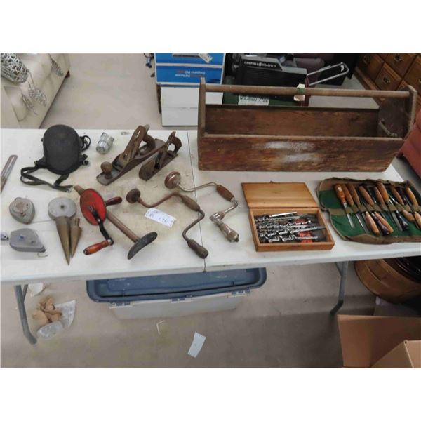 Stanley Plane, Manual Drills, Wood Chisels, Chalkline, 