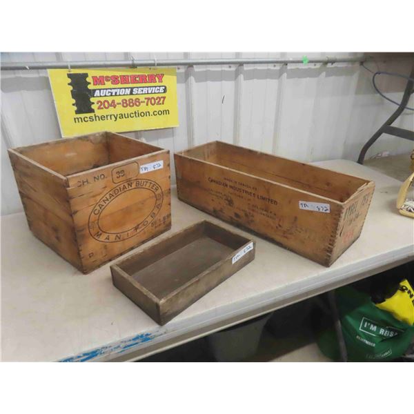 CIL Wood Ammo Crate , Wood Butter Box & 