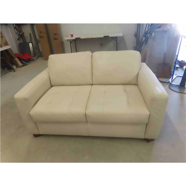 Leather/Leather Style Love Seat 59'' Wide 
