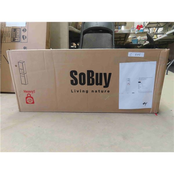 SoBuy tall bathroom storage cabinet unit wiith 3 shelves