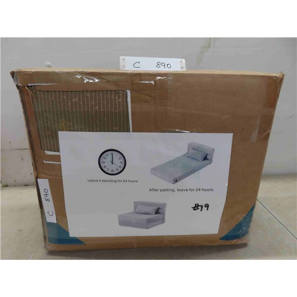 grey portable couch with carrying bag NSR