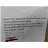 Image 2 : helsin 3 teir industrial pipe rustic wood floating shelves