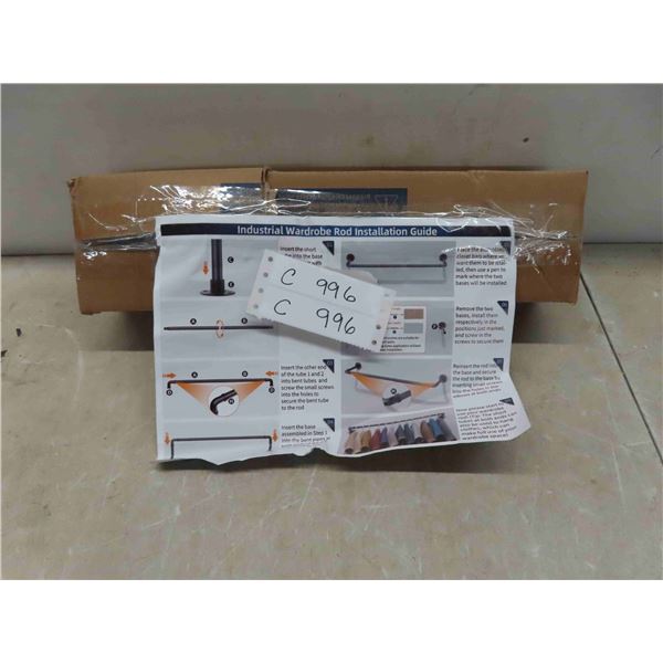 black pipe single clothes hanging rack NSR 