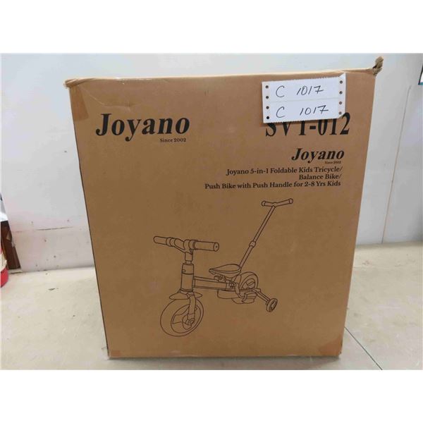 joyano 5 in 1 foldable kids tricycle indoor