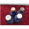 Image 2 : 6 Cobalt Blue Bottles : 2x 4'' Tall , 4x 5 1/2'' 