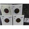 Image 1 : 4 Canada Small Cents 1920, 21, 28, 29 