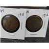 Image 2 : 5 Canada Large Cents 1911,12,13,14,15