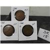 Image 1 : 3 1917 Canada Large Pennies