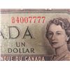 Image 3 : 1954 "Lucky" $1 Bill (7777) Good Condition 